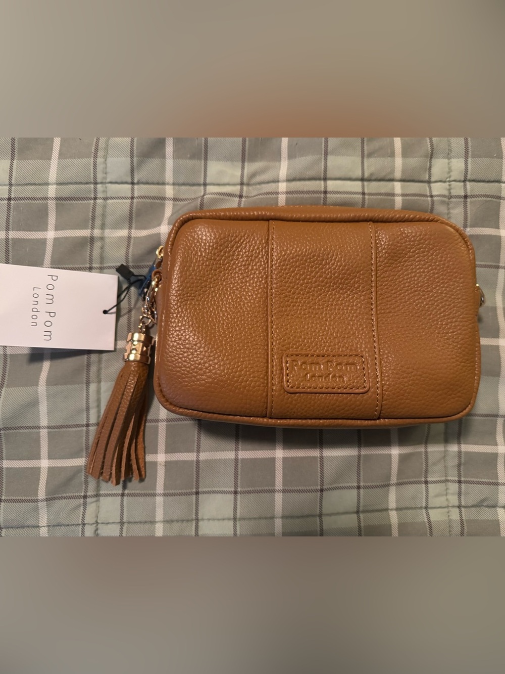 NWT Pom Pom London - The City Mini Leather Crossbody Bag (Maple) with 3 Straps - Picture 2 of 9